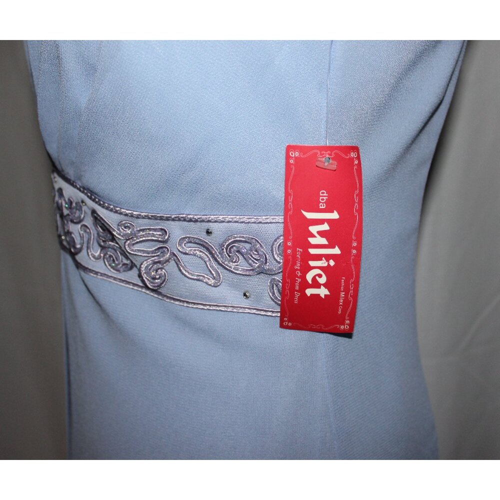 NWT Juliet #1954 Pebble Georgette Bridesmaid Dress- Sizes, S, L-PERIWINKLE BLUE - Picture 5 of 5
